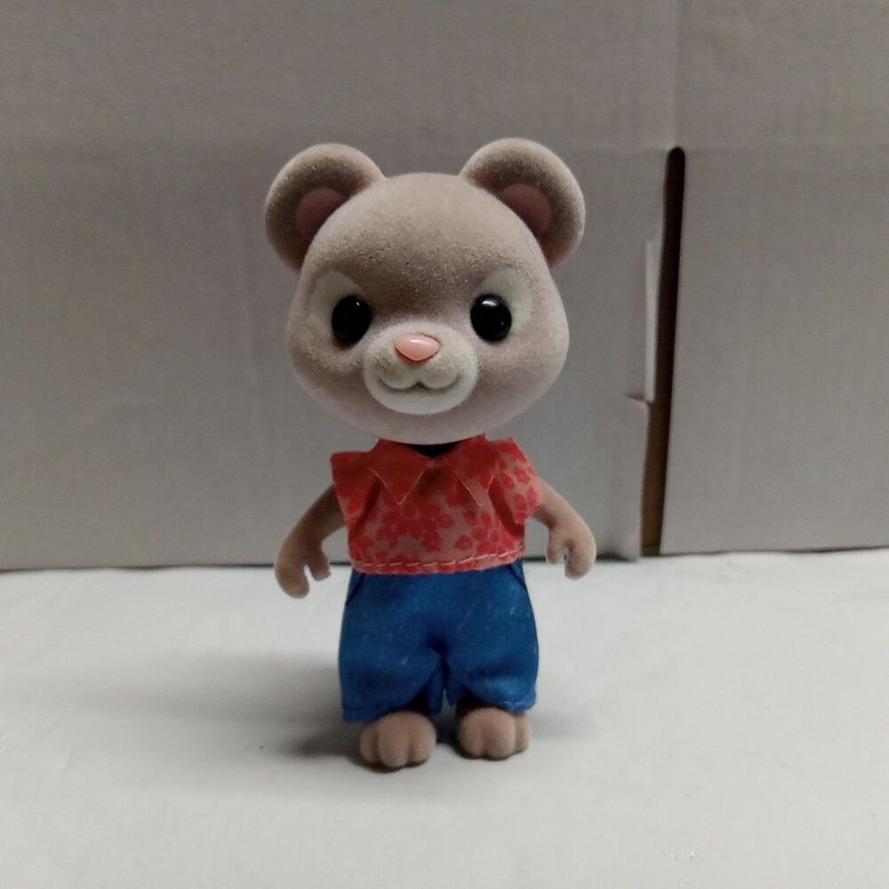 Honey Bee Acres Cuddlesworths Bear 2" Posable Flocked Animal Figure Toy